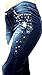 STUDIO Q WOMENS PLUS SIZE BLUE DENIM JEANS WITH STUDS Skinny PANTS