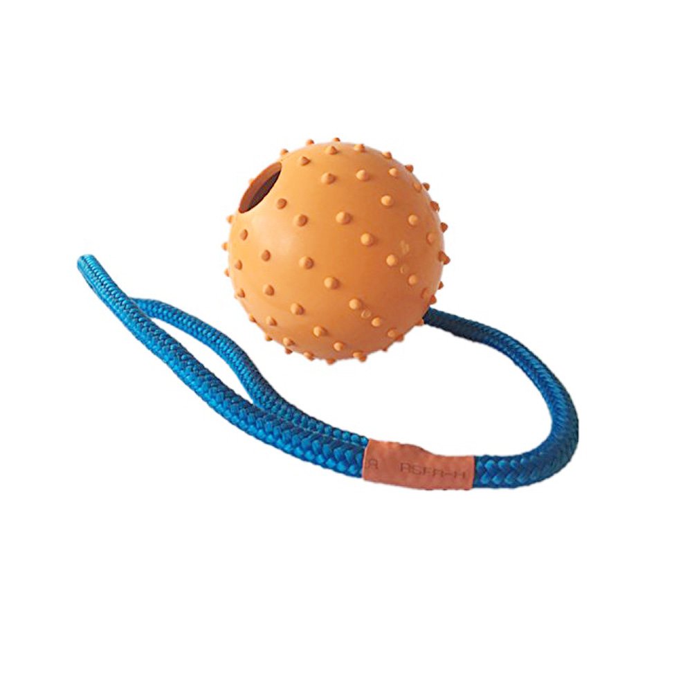 Dog Chew Toy Durable Non-Toxic Toy Balls for Small Dogs Soft Bouncy Rubber Dog Ball Launcher for aggressive chewers training Pet Dog Cat Exercise and Reward Toy