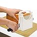Bread Slicer, Adjustable Bread/Roast/Loaf Slicer Cutter, Sandwich Maker Toast Slicing Machine Folding and Adjustable Handed Bread Slicer with 5 Slice Thicknesses (White 1)