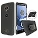 Moto Z Force Case, Customerfirst, Rugged Impact Armor Hybrid Kickstand Cover with Belt Clip Holster Case for Lenovo Moto Z Force 5.5-inch Free Emoji keychain (Simply Black)