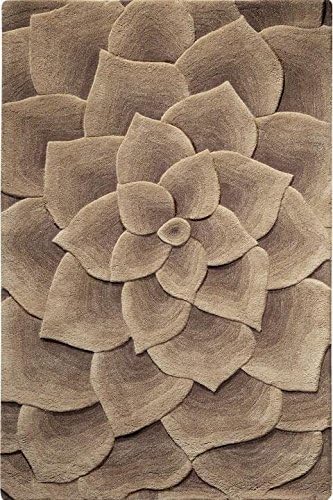 Corolla Area Rug, 2-footx3-foot, TAUPE