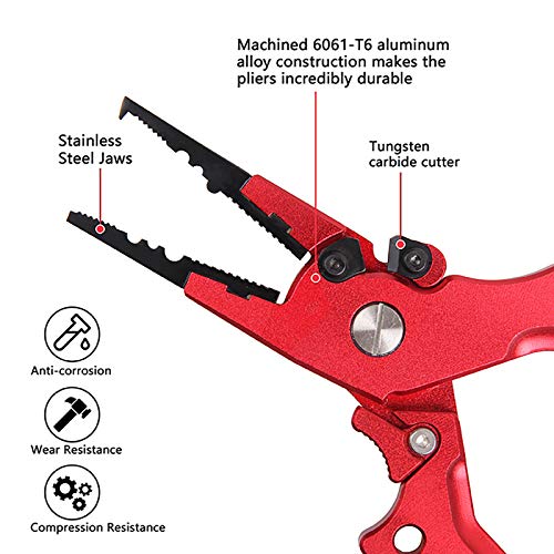 Aluminium Angelzange Hakenlöser, Fischzange Angelhaken Entferner Angel Zubehör – Bild 3