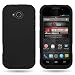 CoverON® Hard Rubberized Slim Case for ZTE Reef - with Cover Removal Pry Tool - Black
