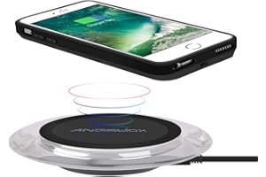 ANGELIOX Qi Wireless Charger with Case for iPhone 7/6s/6 (4.7"), 10W Wireless Charging Mat Base, Compatible with iPhone Xs Ma