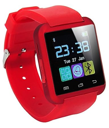mobile watch red colour