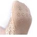 Imaly Women's No Show Silicone Heel Grip Non-skid Lace Socks 4Pairs [grey/white/black/nude]
