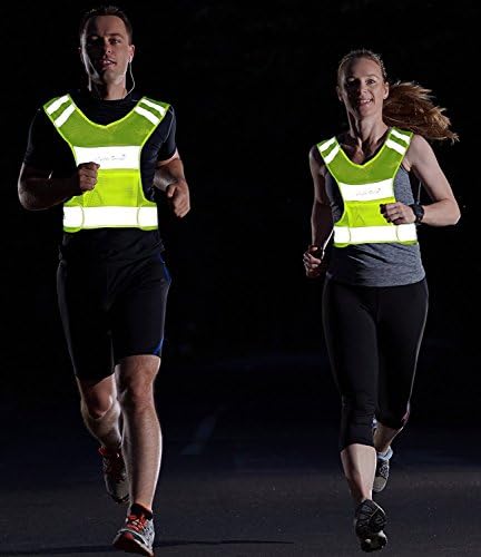 Firefly Sports - Reflective Safety Sports Vest - Men and Women - Jogging, Running, Cycling, Walking - Yellow Medium