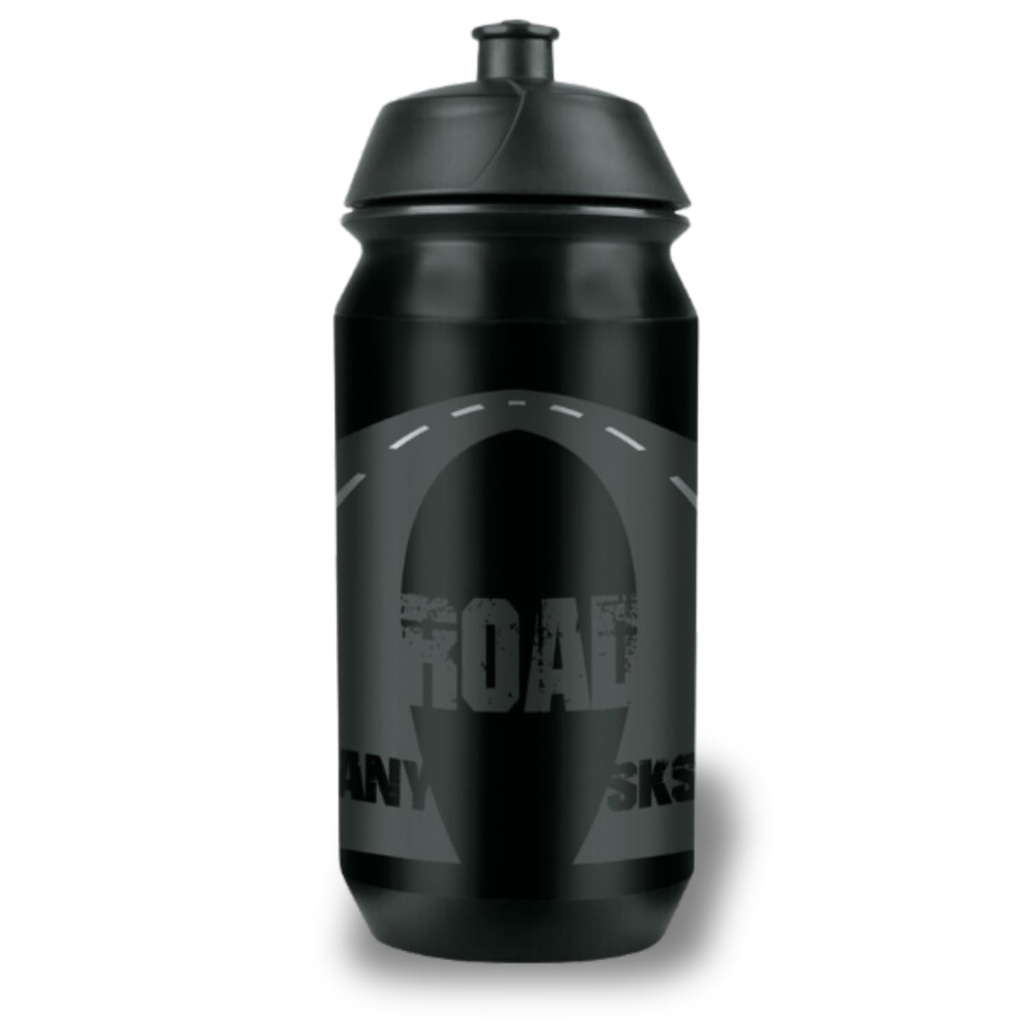 SKS GERMANY ROAD BOTTLE SMALL 500 ml drinking bottle in cool road design (bike accessory for all common bottle cages, leak-proof push-pull valve, ergonomic shape, removable lid)