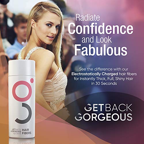 Get Back Gorgeous Womens Hair Fibers for Thinning Hair & Bald Spots - Electrostatically Charged for Instantly Thick, Full, Shiny Hair in 30 Seconds -25g (Medium Brown) - Thumbnail 3