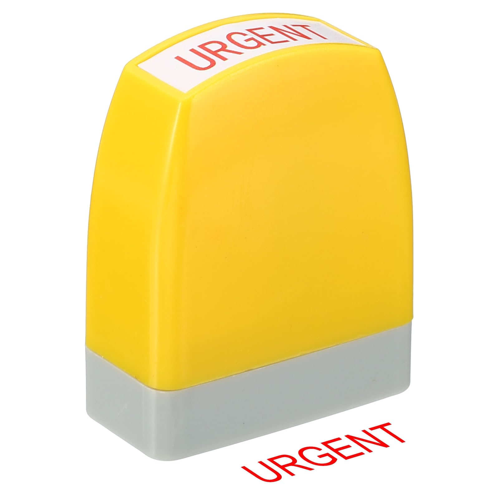 PATIKIL Urgent Notice Stamp Self Inking, Red Ink Office Stamps Pre Inked Message Stamp Refillable Business Stamp, Yellow