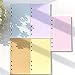 Loghot 5 Sets Assorted Colors Refills Inserts Filler Paper Pages for 6-Holes Notebook, 40 Sheets/Set (A6)