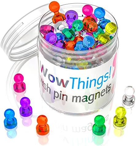 Push Pin Magnets, 28 Pack Assorted Colored Kitchen Office Magnets, Neodymium Mini Fridge Magnets Strong, Heavy Duty Push Pins, Perfect For Classroom Map Dry Erase Whiteboard Magnets, Teacher Magnets