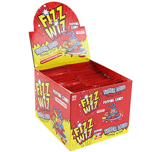 Fizz Wizz Strawberry Loud Popping Candy Party Bag Fillers & Favours - 50 Pk