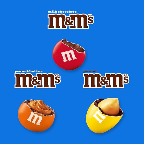 MARS M&M’S MILK CHOCOLATE, PEANUT & PEANUT BUTTER FUN VARIETY PACK, PARTY SIZE, 19.41 OZ BULK CANDY BAG(1.36 POUNDS)