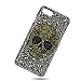 iPhone 7 Case, New Fashion 4.7-Inch Handmade Bling Rhinestone Diamond Crystal Skull Hard Case for Apple iPhone 7- Black