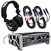 Tascam US-1x2 USB Audio Interface For Studio Recording Equipment + TH-02B Heaphones + XLR Cables