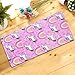 YIFONTIN Beach Towel for Kids Velvet Terry Blanket Throw 24x48 inches 100% Cotton for Bath Swimming Travel Camping and Picnic, Unicorn Pink.