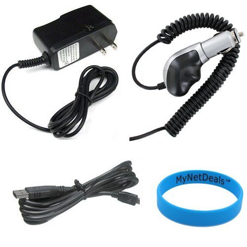 Chargers Bundle for Garmin GPS Nuvi 2597LMT - Heavy Duty Car Charger (with 8 ft thick cord) + Home Travel AC Charger + USB charging cable + White Stylus Pen