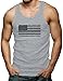 Distressed Black USA Flag Men's Tank Top T-shirt