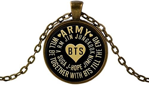 Army will be together with BTS Till The End- 18” Adjustable Chain Necklace (Bronze -V2)