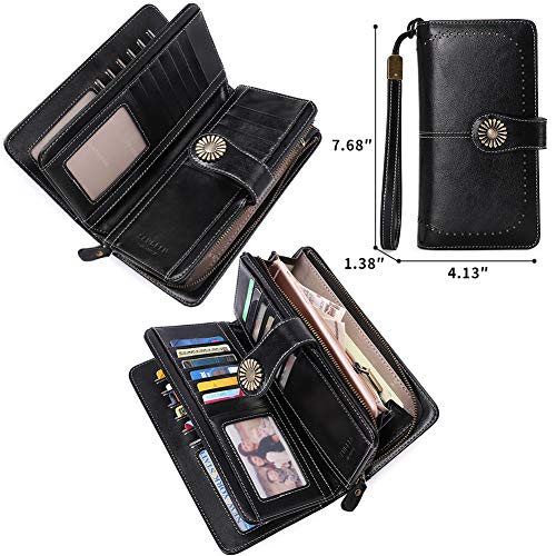 2 Elegant+Wallets+Capacity+Leather+Trifold