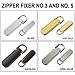 16 Pieces Zipper Pull Luggage Heavy Duty Zipper Tab Pull Replacement Zipper Fixer for Clothes, Suitcase, Luggage, Backpack, DIY Craft, 2 Sizes, 4 Colors