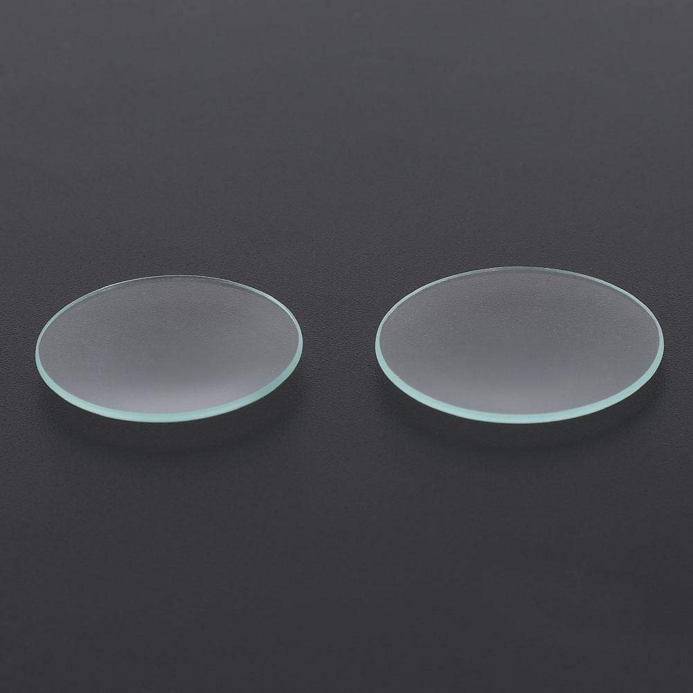 Concave Watch Glass, Watch Glass Replacement, Double Dome Round Flat Watch Crystal Lens Glass Replacement Parts for Watchmaker Repair Round Glass Parts Flat Crystal Lens (30+32)