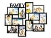 BestBuy Frames FAMILY Title Collage Picture Frame with 12 Openings for 4-Inch-by-6-Inch Photos