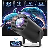 Mini Projector with WiFi and Bluetooth, 4K 1080P