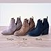 Nulibenna Womens Casual Pointed Toe Slip On Side Cut Out Low Heel Western Ankle Booties