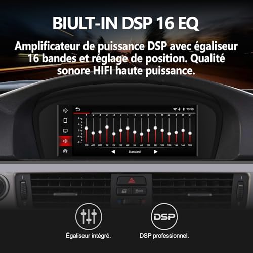 Car Radio for BMW E60 E90 Wireless Carplay Android Auto Screen Linux CCC System for E61/E63/E64/E91/E92/E93(2003-2008) IPS Touch Screen Auto Stereo