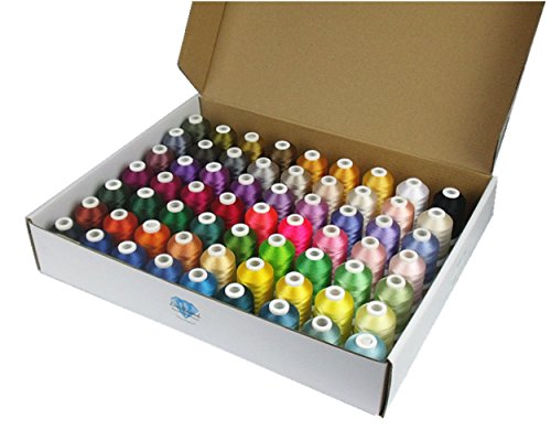 Simthread 63 Color 100% Polyester Machine Embroidery Thread 1000m 120d/2