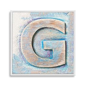 Framed Canvas Wall Art Alphabet Canvas Prints Home Artwork Decoration for Living Room,Bedroom - 16x16 inches