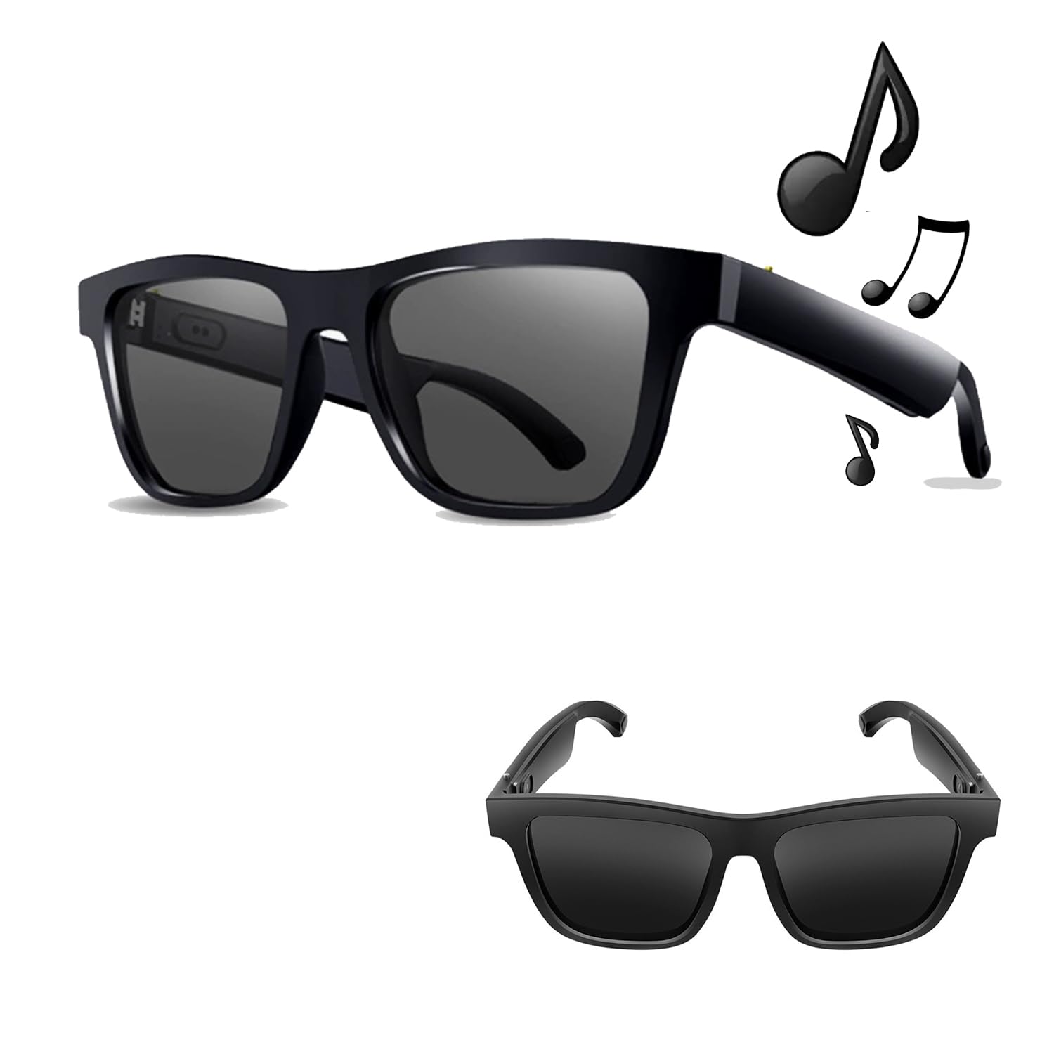 Photo 1 of Dolado Smart Audio Bluetooth Glasses with Voice Assistant, Lightweight UV Protection Sunglasses with Dual Speakers, Remote Shooting, Music, Hands-Free Calling Outdoor Glasses, for Men and Women
