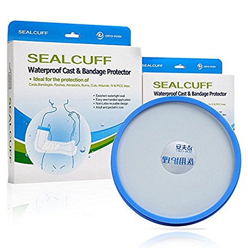 Adult Leg Cast Cover for Shower, Clear Waterproof Wound Bandage Protector with Seal Protection for Foot, Knee, Ankle Wound in Bathing or Swimming,(Widen Design) (Medium Wide Leg) - Thumbnail 4