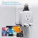 European Adapter, Europe Travel Plug Adapter for UK Ireland Italy France Germany Spain Iceland and More, International Power Adapter with 2 USB and 2 US Outlets to Charge Phone iPad Laptop in EU