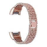For Fitbit Charge 2 Bands, bayite Replacement Metal Adjustable Bracelet Bands for Fitbit Charge 2 HR Heart Rate, Silver, Black, Rose Gold, Style E