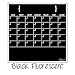 Dry Erase Calendar Monthly Black 15.5