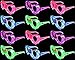 Set of 12 Spider Shape Web LED Light Up Sunglasses Flashing Assorted Multi Colored Led Glasses BEST PARTY FAVORS Light Up Flashing Glasses