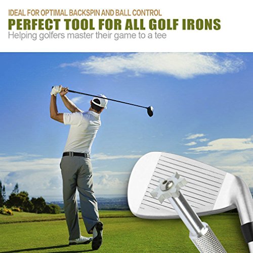 image for Golf Club Groove Sharpener Tool with 6 Cutters, Konday Golf Club Re-Gr