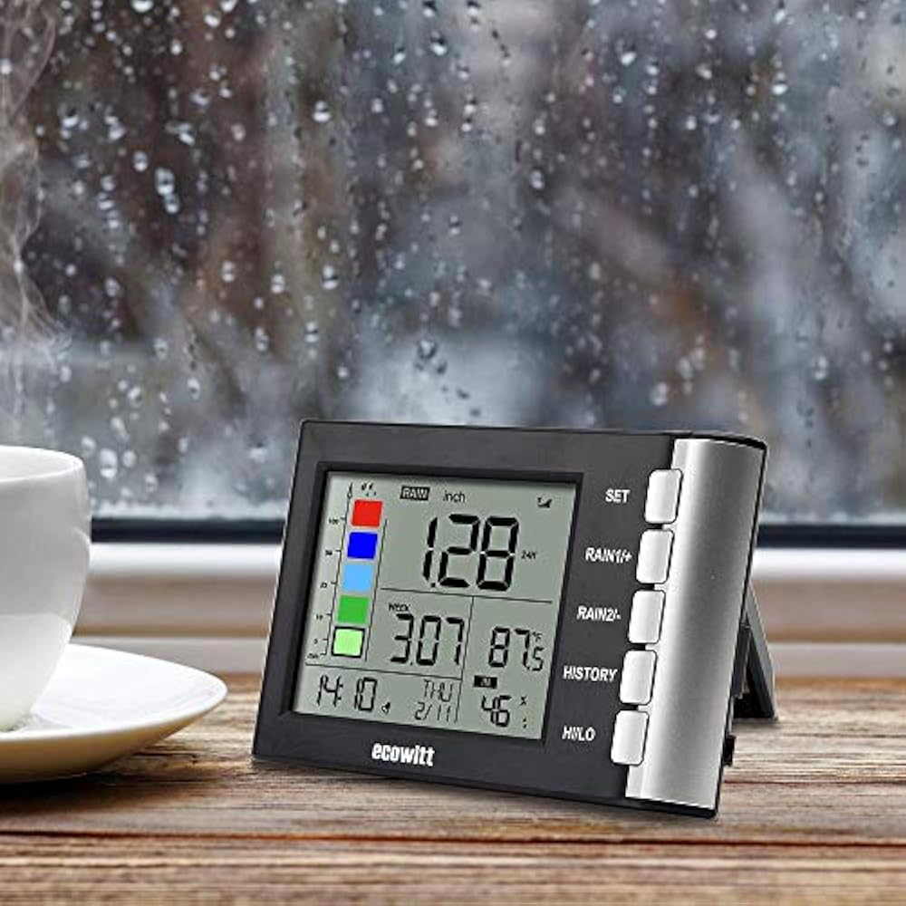 WH5360B High Precision Digital Rain Gauge Wireless Selfemptying