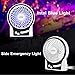 efluky 3-Speed Mini Desk Fan with LED Light, Portable USB Fan Quiet for Home, Office, Travel, Camping, Outdoor, Indoor, 4.9-Inch, White