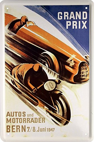 Grand Prix Bern 1947 Auto Car Motorcycle Metal Sign 20 x 30 cm 1575