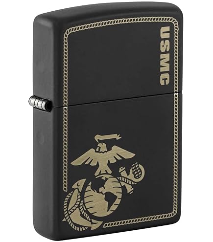 Amazon.com: Zippo Lighter: USMC Marines Logo, Engraved - Black