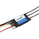 ZTW Shark G2 20A RC Boat ESC 2-4S Waterproof Water-Cooled Bidirectional | 32-bit brushless ESC with adjustable 5V/6V 4A SBEC, pre-soldered XT60 input and 3.5mm gold bullet motor plugs