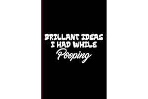 Brilliant ideas I had while pooping: Funny Gag Gift Notebook Journal For Co-workers,meeting notes notebook, work survival kit funny ideas,6x9 lined Notebook, 120 Pages (Funny Office Notebooks)