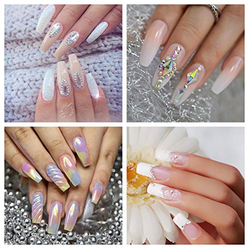 Clear Nail Tips Acrylic Nails - ECBASKET Half Cover French Fake Nail Tips 500pcs with Box False Nail Tips for Nail Salons and DIY Nail Art at Home