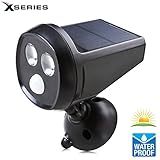Syhonic Solar-Powered Outdoor Waterproof Wireless 300 Lumen LED Motion Sensor Landscape Deck Spotlight(Cool White)
