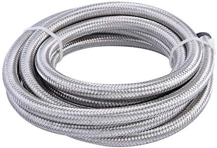 Professional AN6 Stainless Steel Braided Hose Tube Remote Oil Cooler Hose Universal Car Fuel Line Length 3 Meter