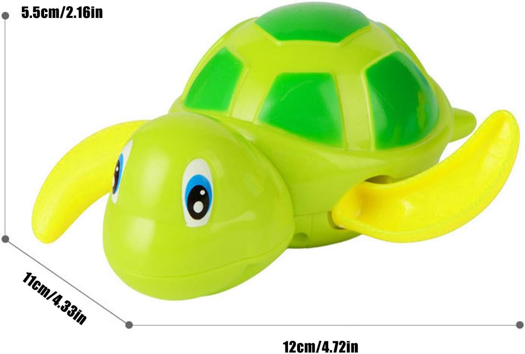 NATCUE 3PCS Baby Bath Toys - Clockwork Turtle & Wind Up Swimming Turtle for Toddlers Boys & Girls, Yellow, Small - Image 3